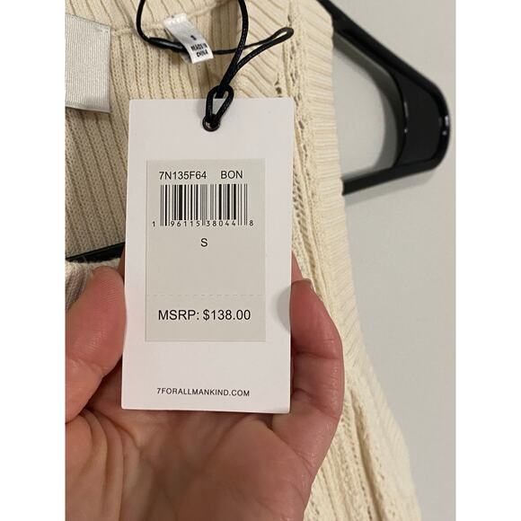 New 7 for All Mankind Womens Crochet Tank Top Size Small - Picture 3 of 3